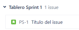 La imagen muestra la incidencia creada en el tablero del sprint de un proyecto Scrum