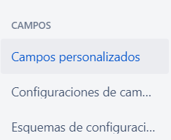 La imagen muestra las opciones del panel lateral de configuración de los campos para las incidencias
