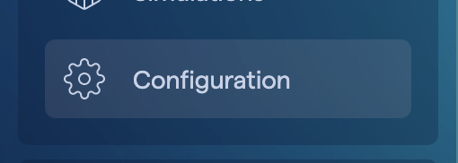 La imagen enfoca Configuration en la barra de menús de proyecto en CodeScene